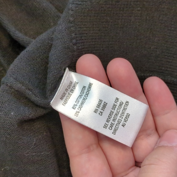 Theory Black long Line Cashmere Cotton Blend Square Neckline Women's Cardigan S - Picture 9 of 10